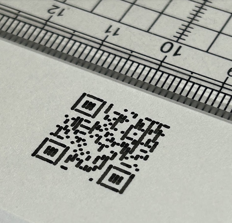 Functional QR Code With Ruler For Scale